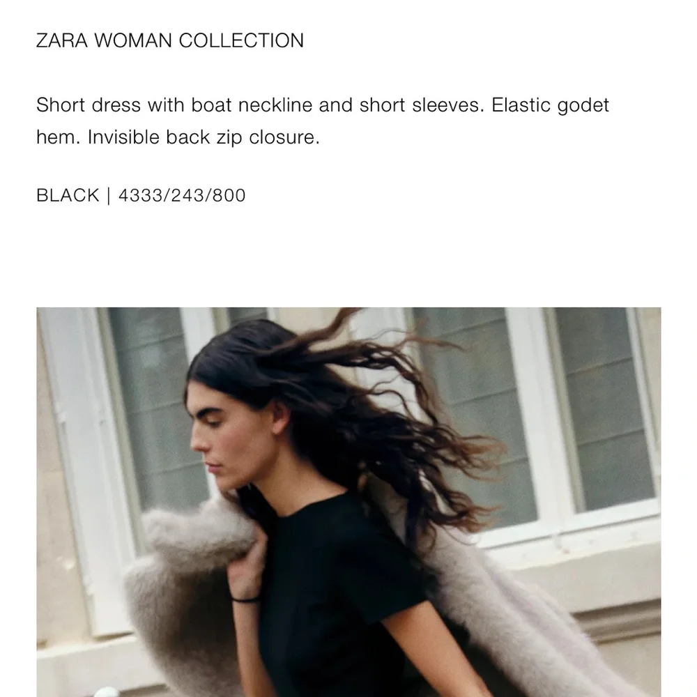 Zara NWT godet mini dress ZW Collection 9351/281 - Picture 7 of 8